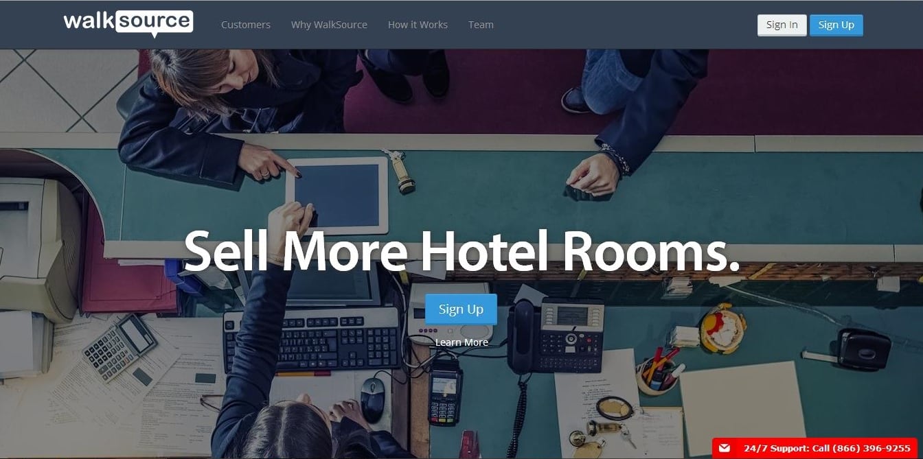 WalkSource helps hotel managers fill rooms.
