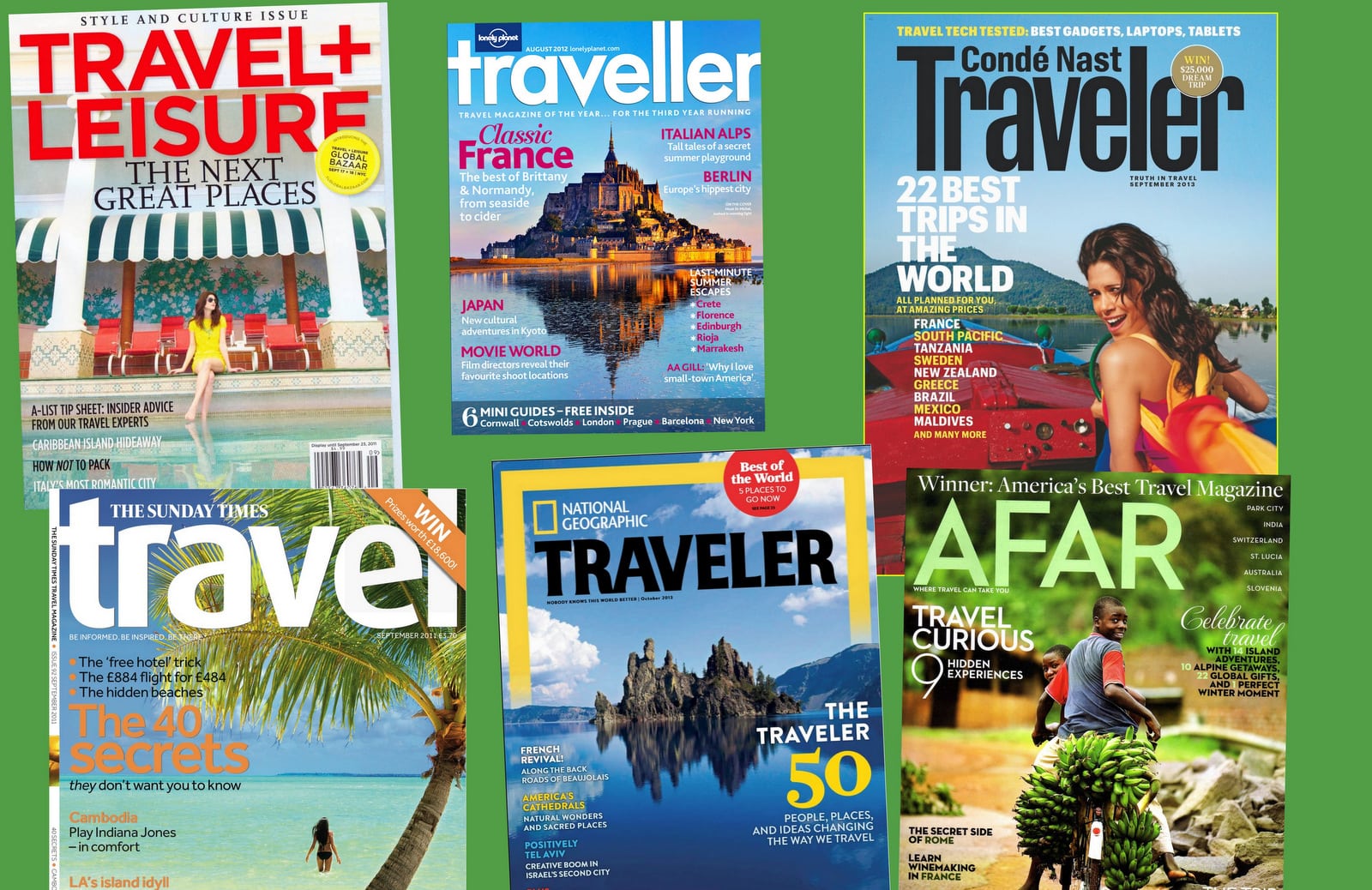 So much for the primacy of travel magazines.