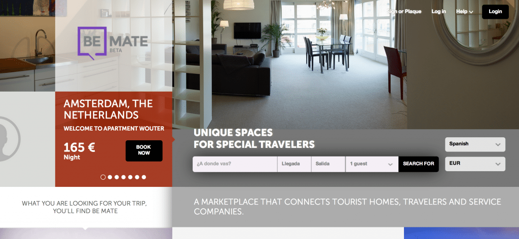 Room Mate Hotels launched BeMate, a site travelers can use to book an an apartment stay and get all the services and amenities Room Mate offers.
