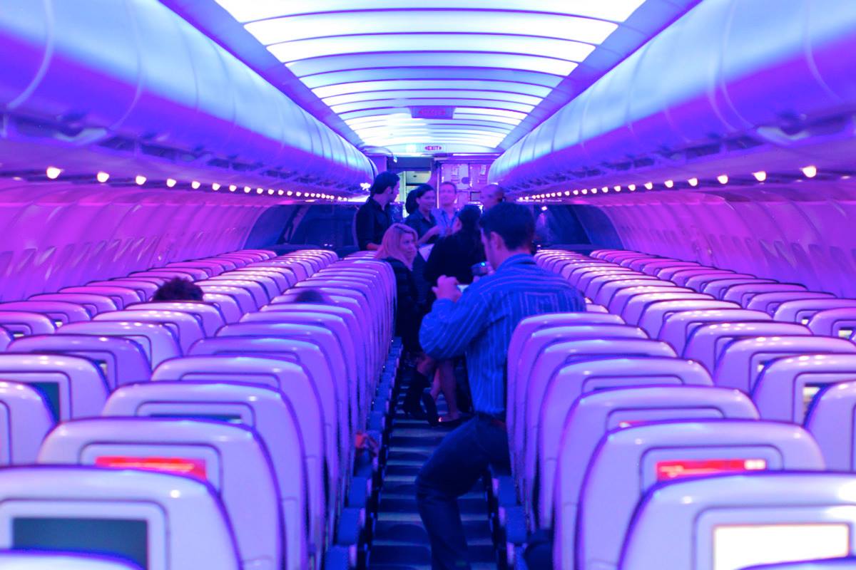 A flash sale for Virgin America's mood-lit cabin flights.