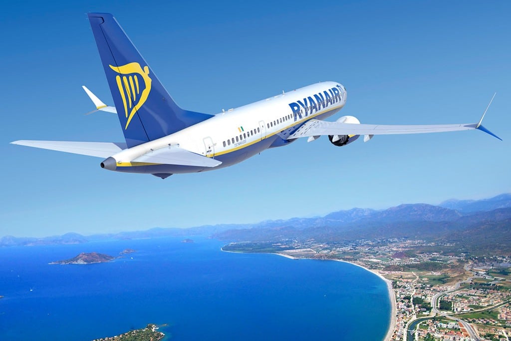 Promotional image of a Ryanair 737.