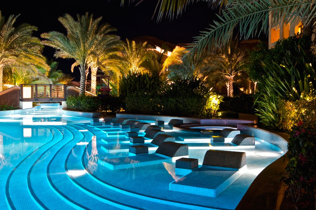 The pool at the Shangri-La Hotel in Muscat, Oman.