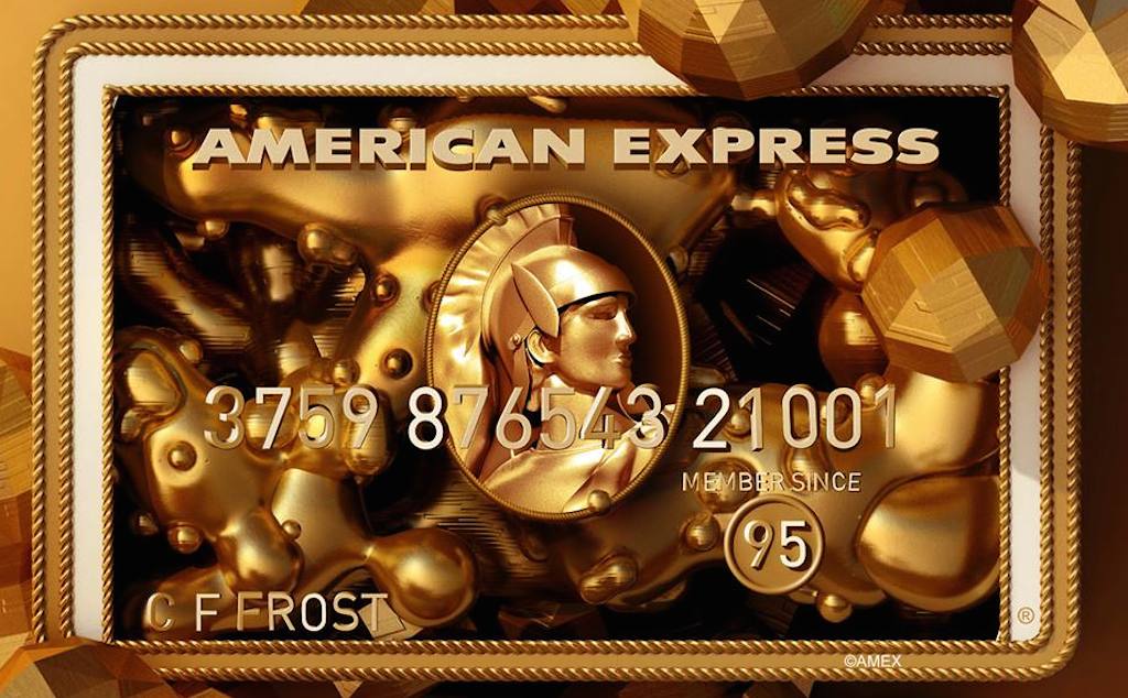 American Express Gold Card art by artist Luke Choice. 