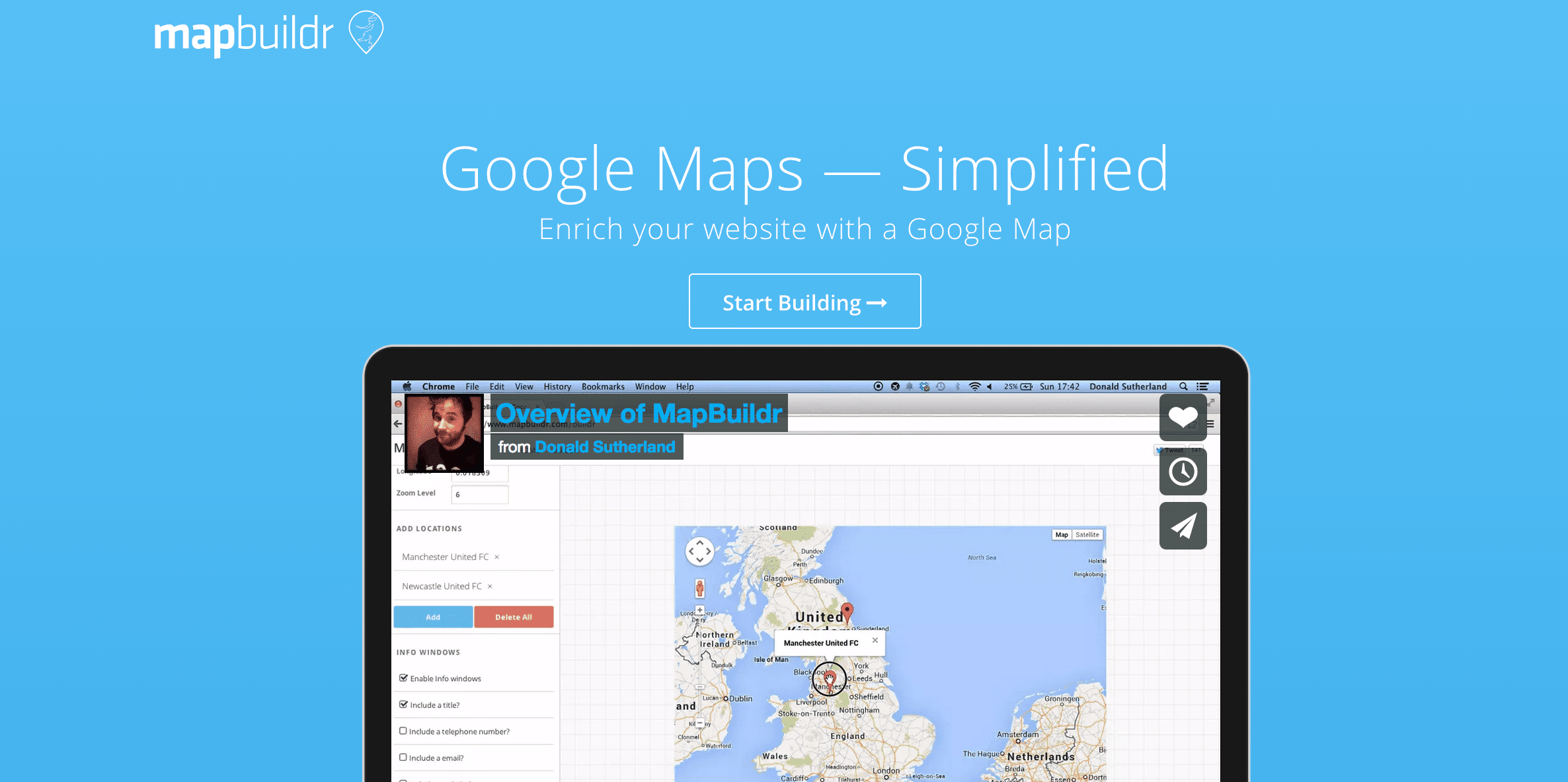 Mapbuildr lets you create your own Google map.