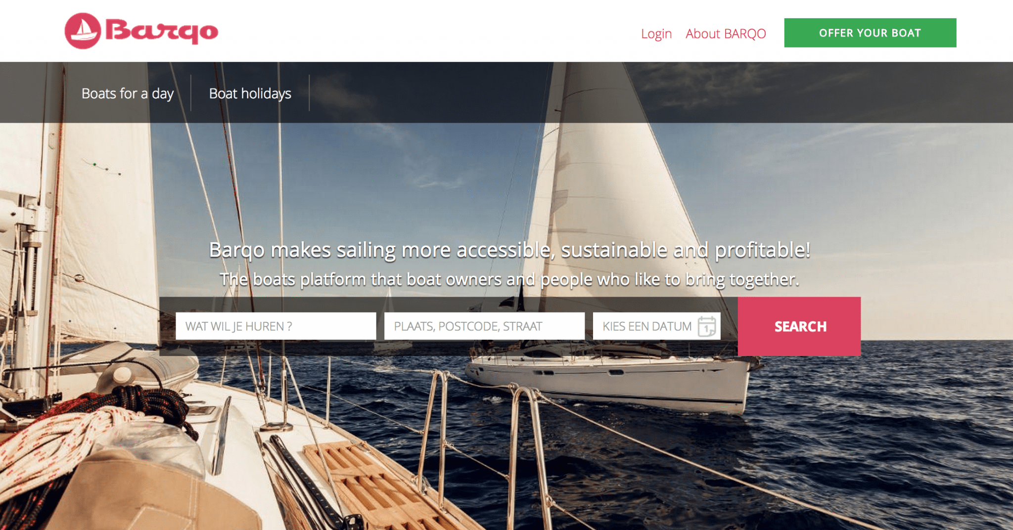 Barqo is a boat-sharing platform.