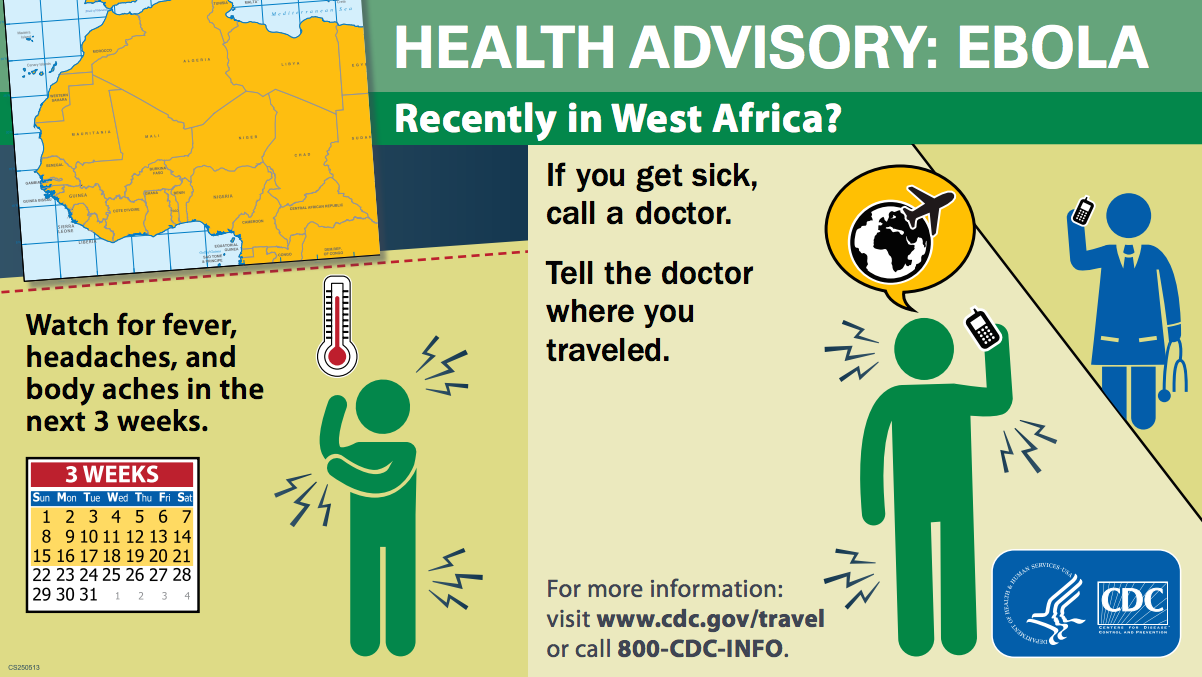 An infographic for travelers who have recently been to West Africa.