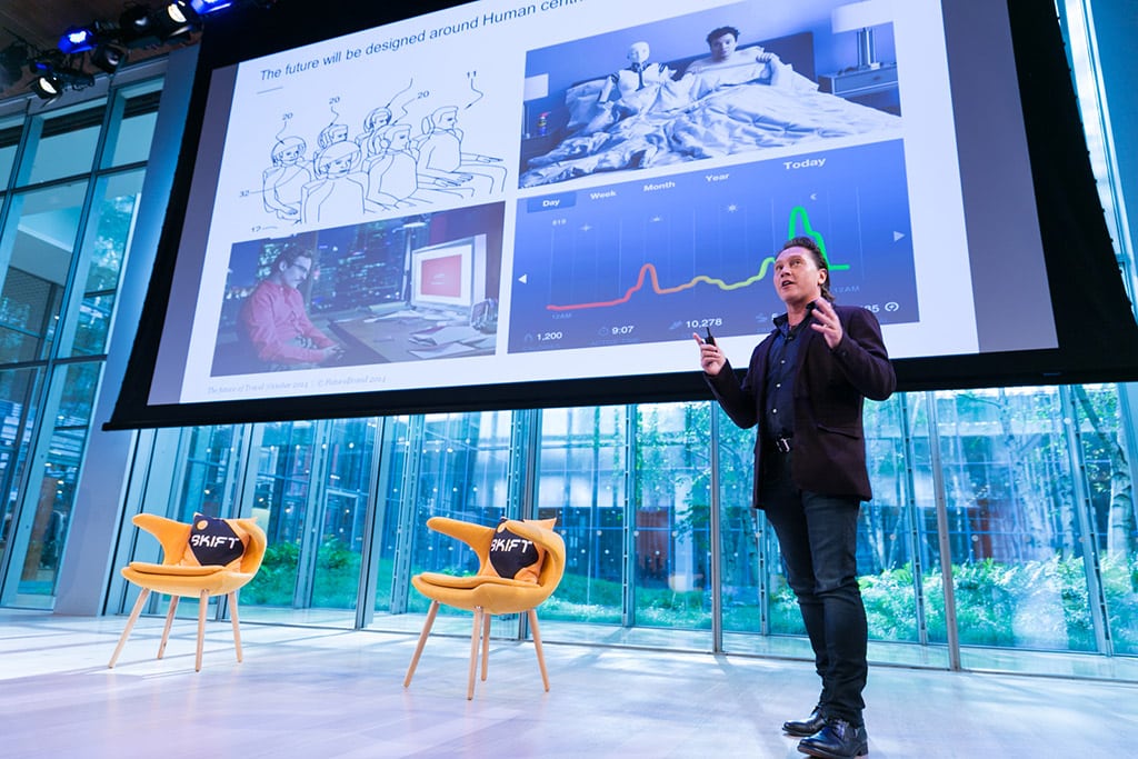Chris Nurko, Global Chairman of FutureBrand, at the Skift Global Forum in New York City on October 9, 2014. 