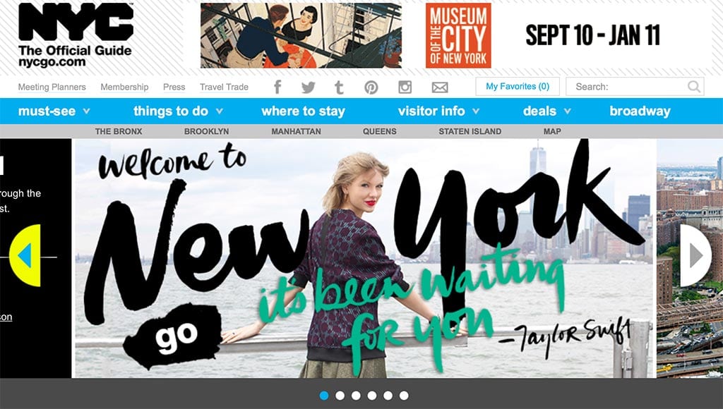 New York City's tourism board taps Taylor Swift as global ambassador. 