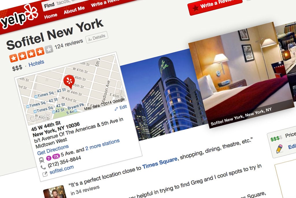 Yelp has the reviews and the SEO for hotels and other points of interest. Now it's adding booking. 