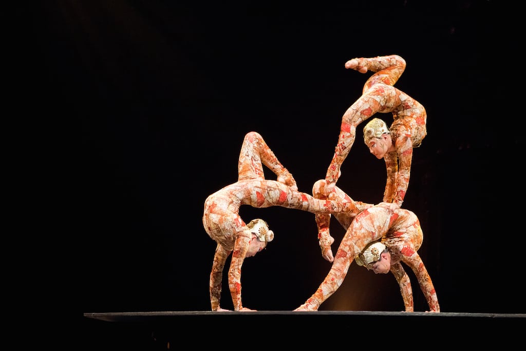 A performance of Cirque du Soleil Kooza.