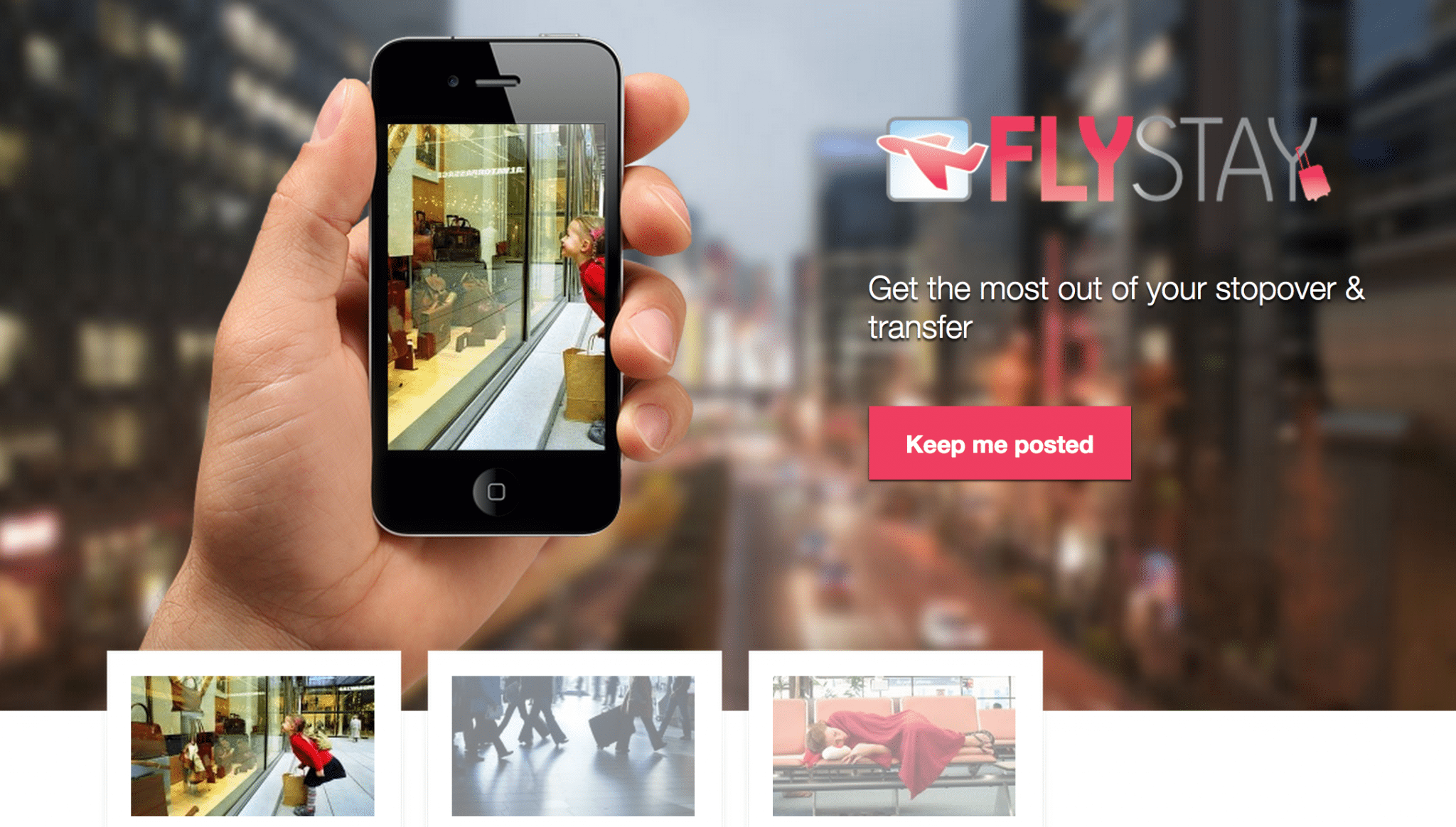 FlyStay helps air passengers plan for stopovers by offering special promotions and suggestions for airports.
