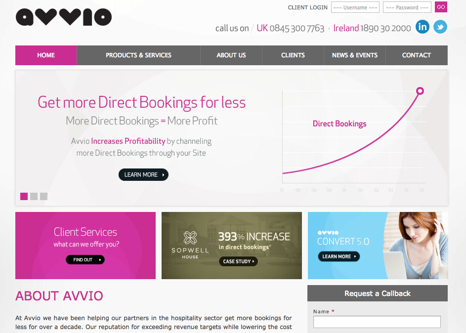 Avvio helps hoteliers drive direct bookings. 