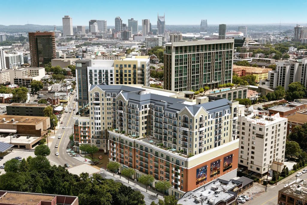 The 180-room Kimpton Nashville opens in late 2016 inside a $100 million mixed-use development.