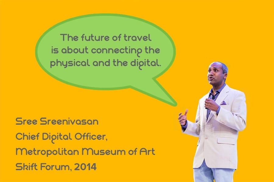 The Met's Sree Sreenivasan spoke at the Skift Global Forum in October. 