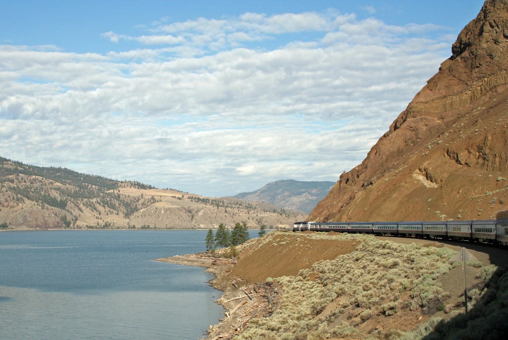 The Vancouver-based Rocky Mountaineer train transports passengers between Banff, or Calgary across the Canadian Rocky Mountains to Vancouver, with occasional extension to Seattle.