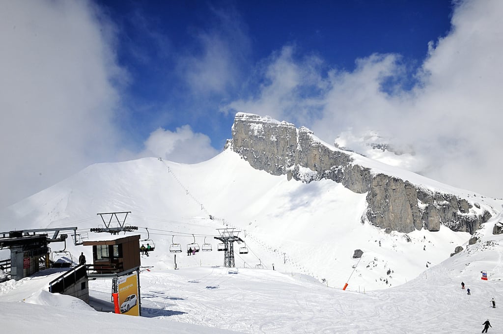 The ski resort is ready for visitors in Leysin, Switzerland. 