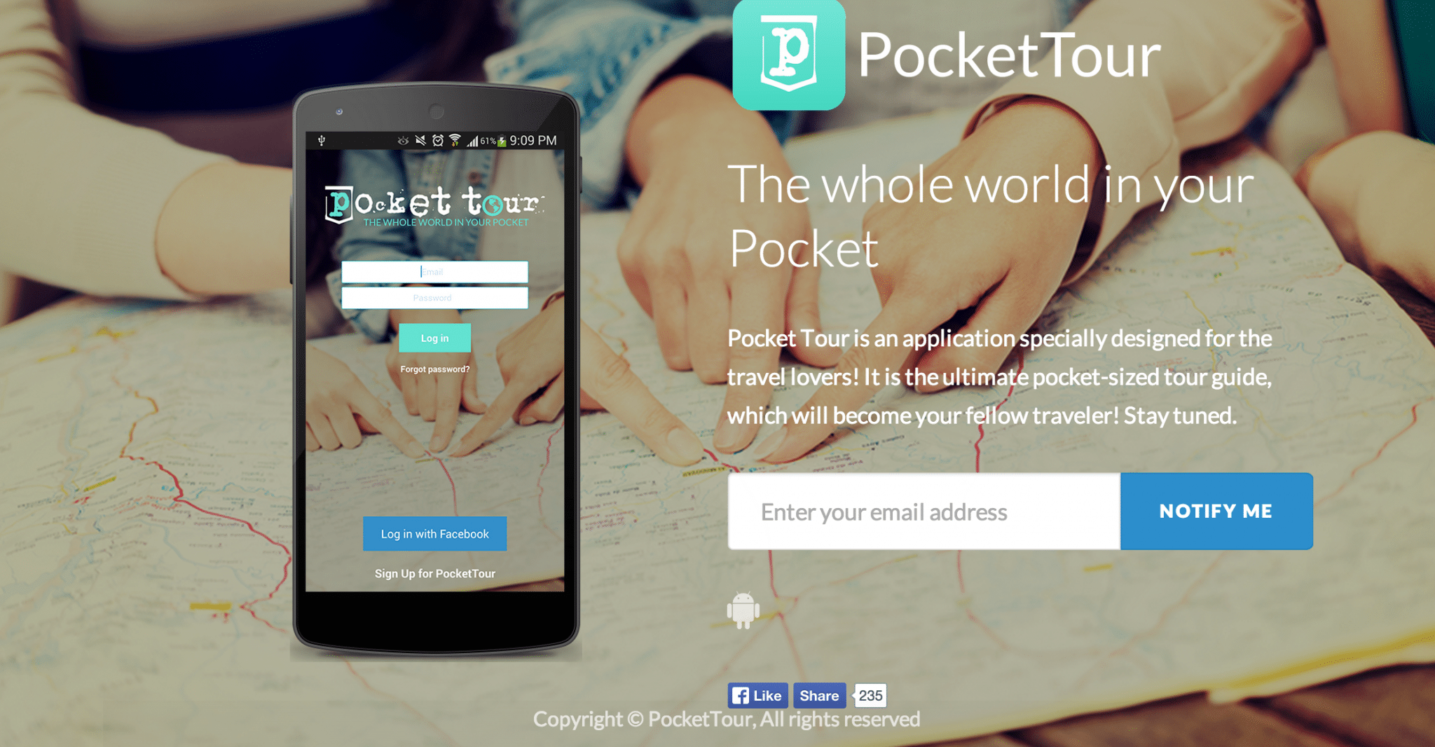 PocketTour is a tour guide app.