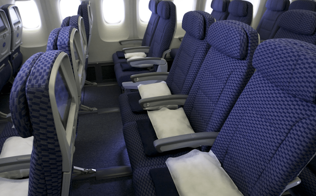 United's p.s. configuration features 42 extra-legroom Economy Plus seats.
