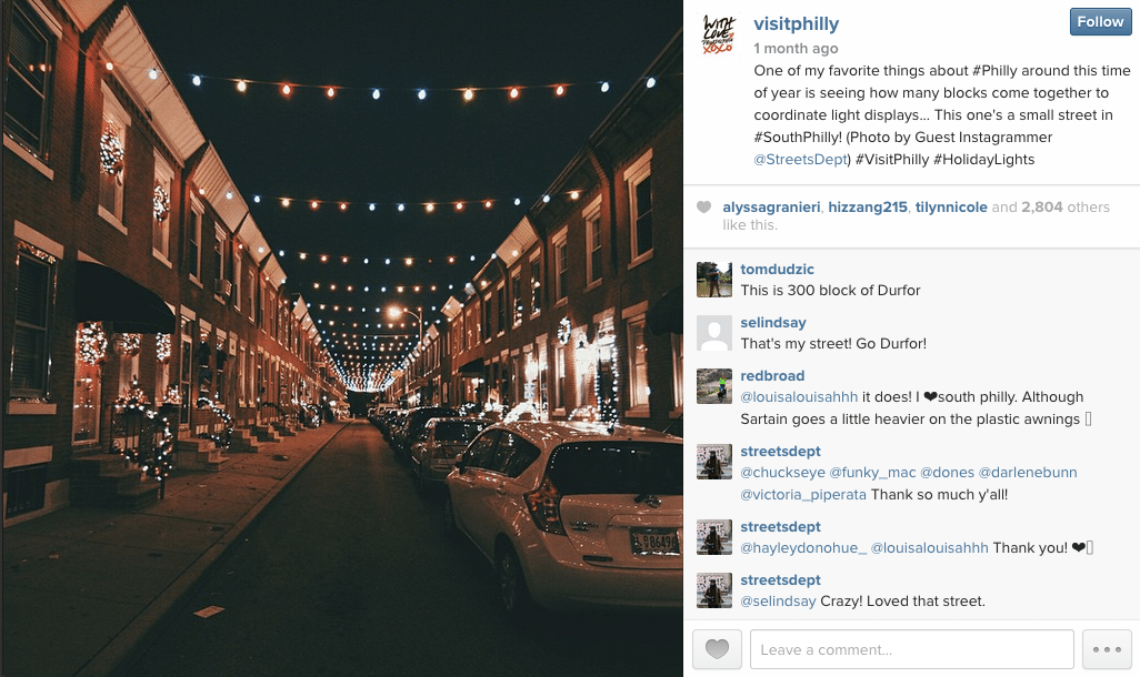 A guest Instagrammer @StreetsDept captured the shared holiday spirit among neighbors.
