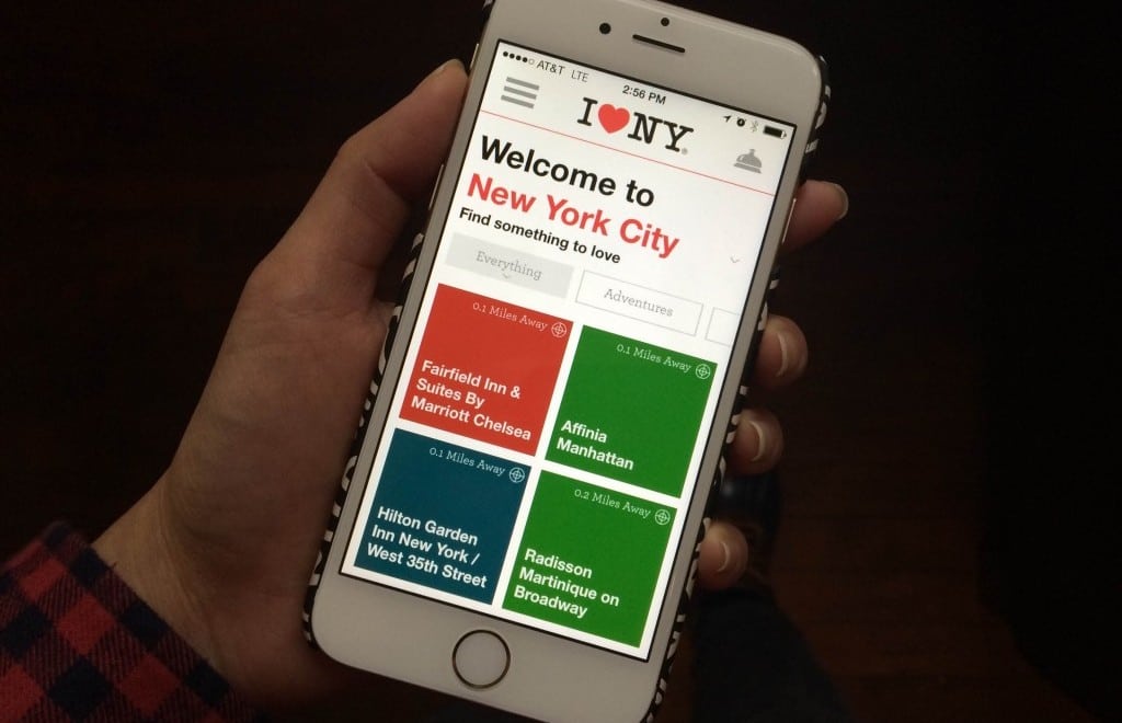 Testing new I Love NY app.