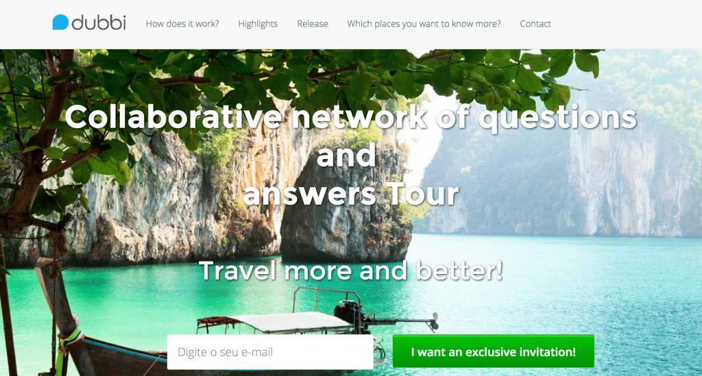 Dubbi is a Q&A platform for travelers to get their trip questions answered.