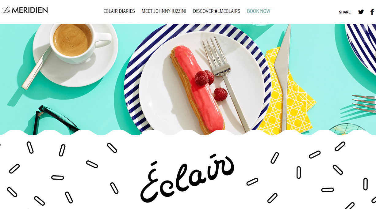 The hub of Le Meridien's eclair campaign.