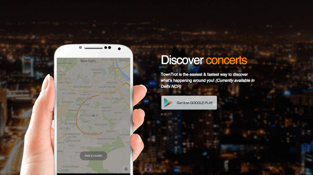 TownTrot is a mobile app enabling travelers to find events around them in destinations they visit.