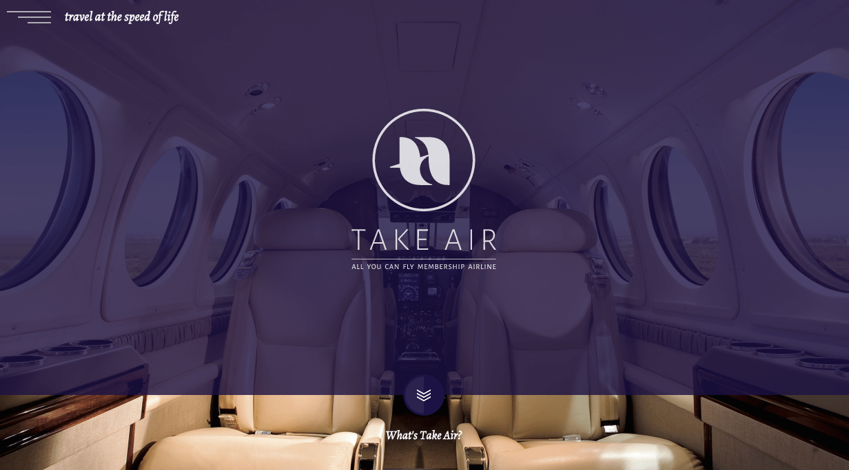 Take Air is an all-you-can fly membership airline. 