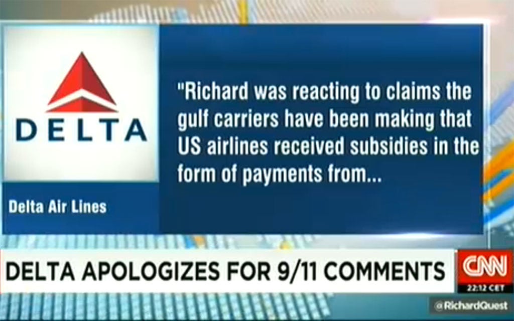 Portion of a statement from Delta Air Lines. 