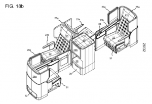 British Airways patent proposed Business class suite, isometric view