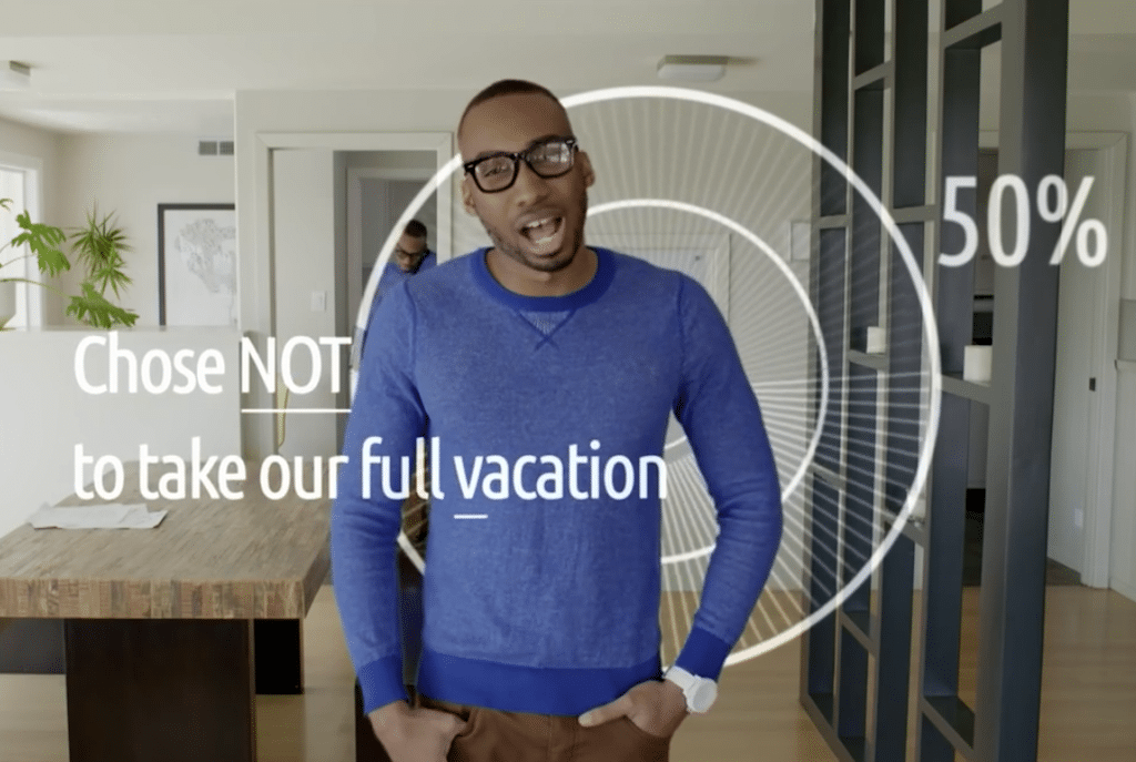 Rapper Prince Ea in a video for HomeAway rapping about the shame of the rat race in unused vacation time.