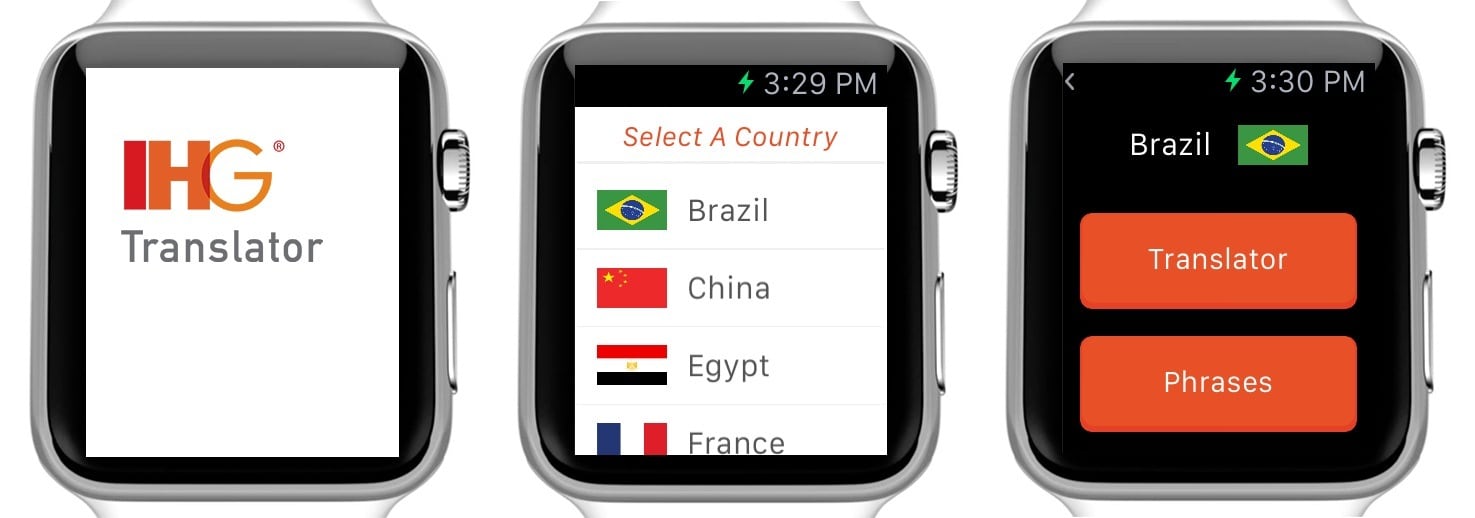 IHG's Translator App on Apple Watch