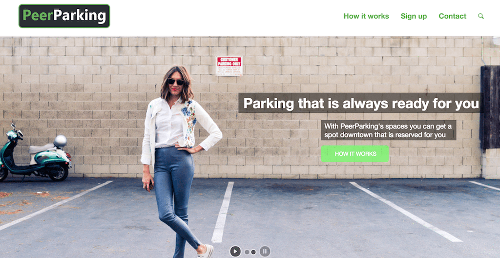 PeerParking is a mobile app letting travelers reserve and pay for parking spaces in cities around the world.