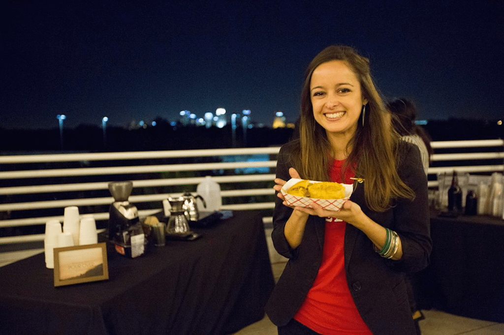 Yelp believes its community-oriented approach sets it apart from other content sites. Pictured is Yelp Orlando community manager Andi P. at a Yelp community event.