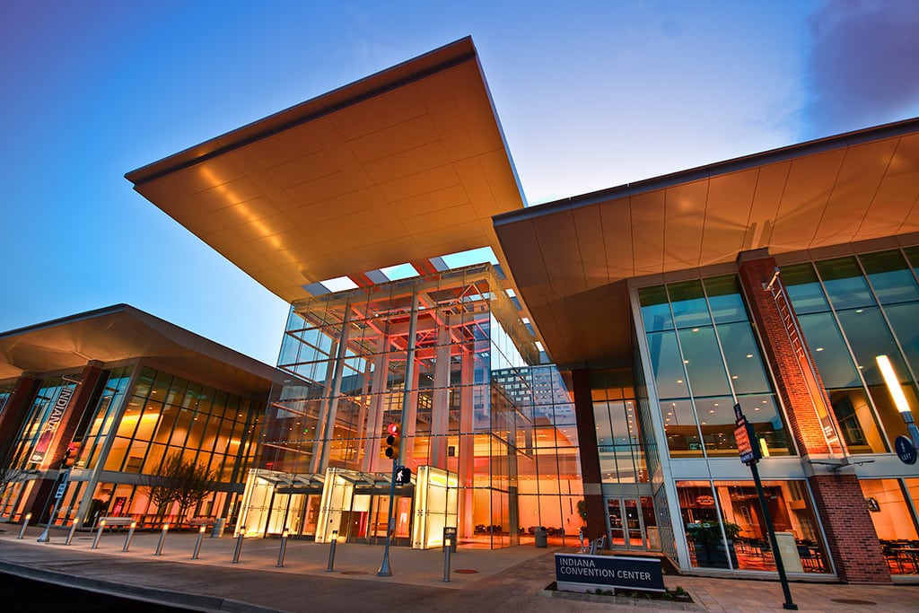 Exterior of the Indiana Convention Center in Indianapolis. 