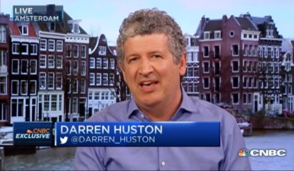 Priceline Group CEO Darren Huston appearing on CNBC today. 