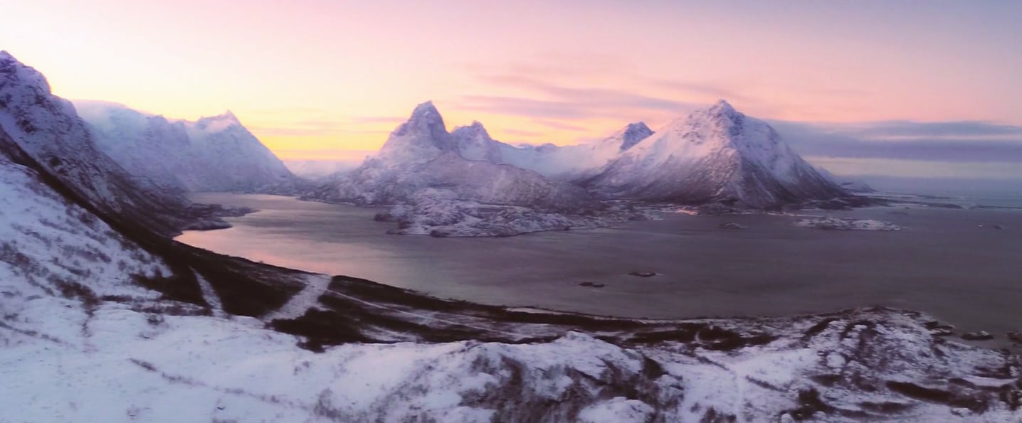 The drone video over Lofoten, Norway.