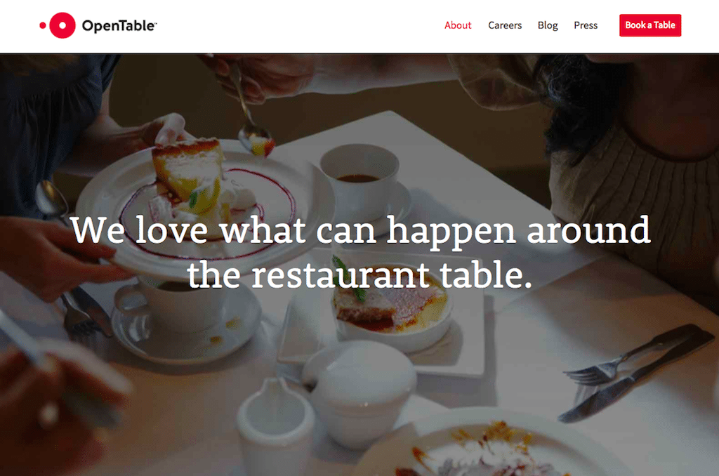 OpenTable has redesigned its website, logo and mission.