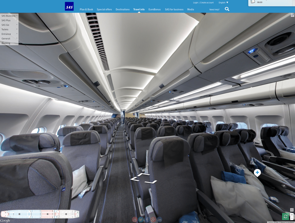 Google Street View Comes to Planes With SAS's Interactive Tours