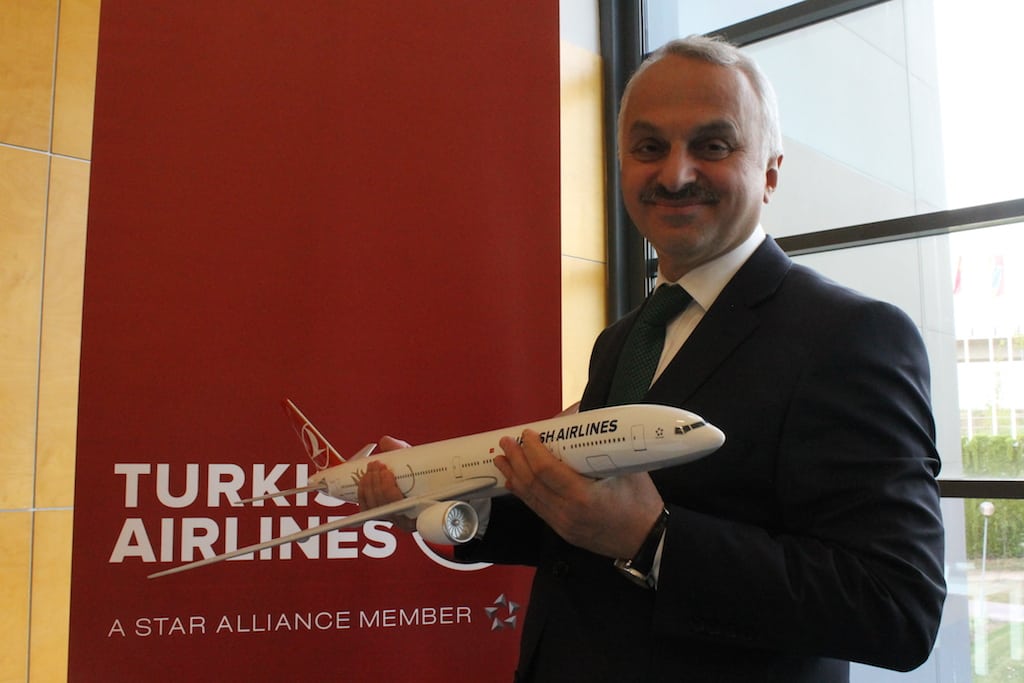 Turkish Airlines CEO Temel Kotil at the World Travel & Tourism Council Global Summit in Madrid, Spain on April 15, 2015.