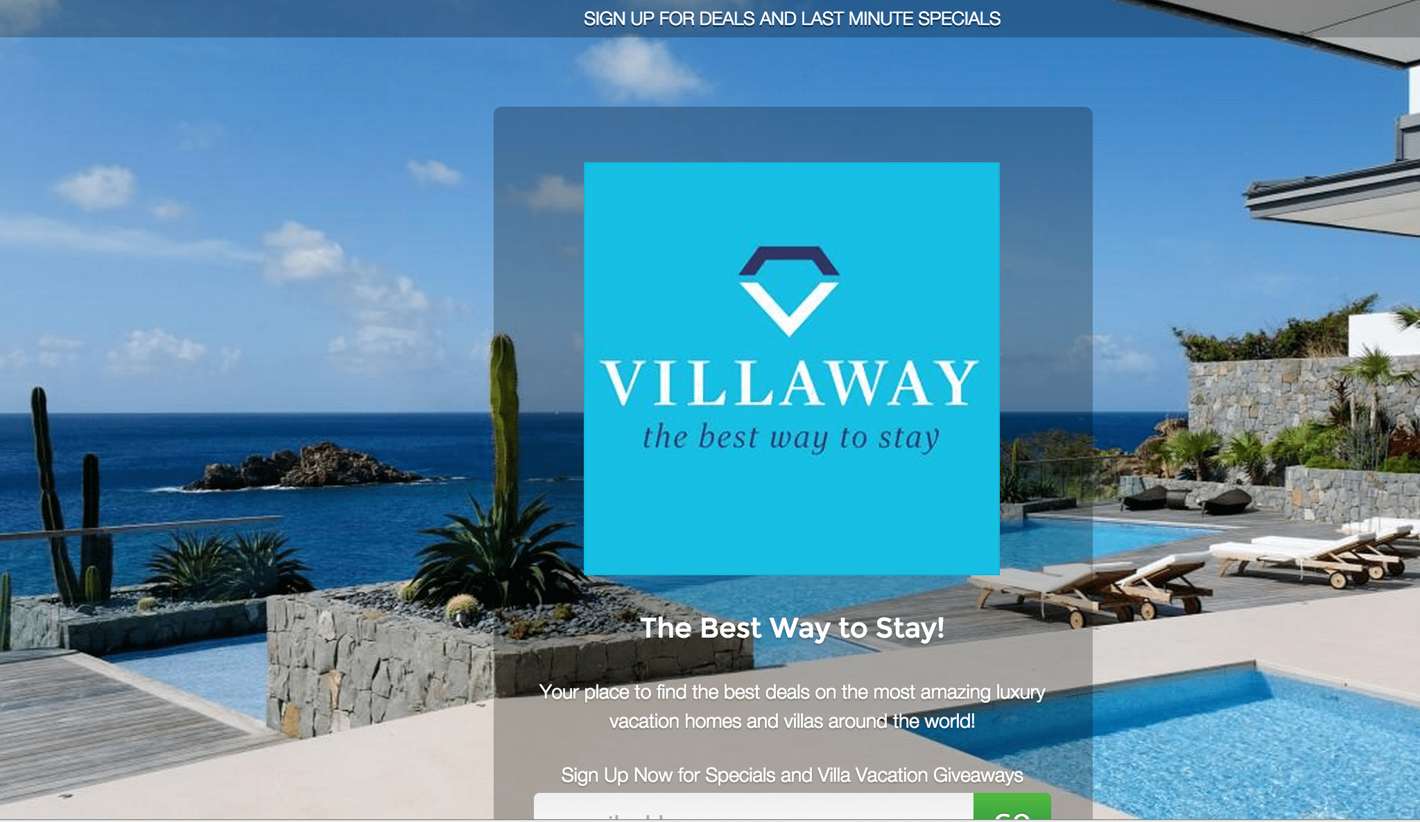 Villaway is a platform for booking luxury vacation rentals.