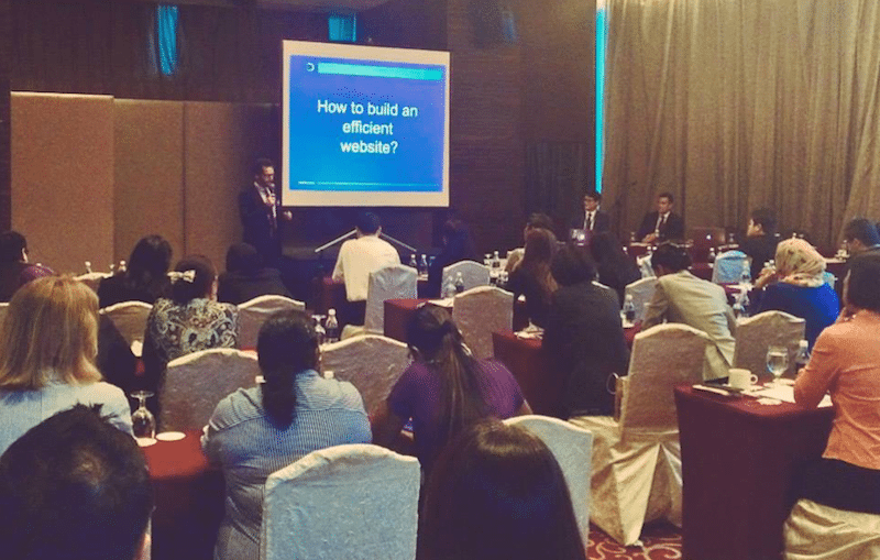 A Fastbooking session for hoteliers on website development in Kuala Lumpur, Malaysia, on April 1, 2015