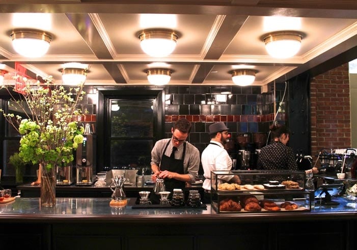 A branch of Intelligensia Coffee in New York's High Line Hotel. 