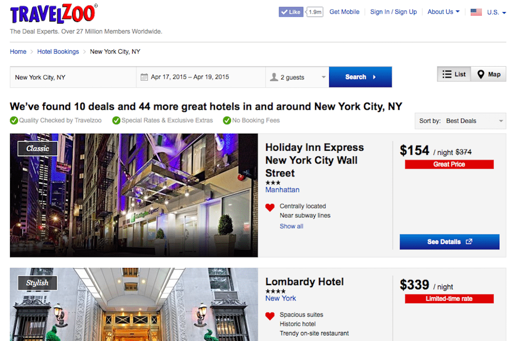 Travelzoo wants to make it easier for travelers to search for hotel deals for dates that they want them.