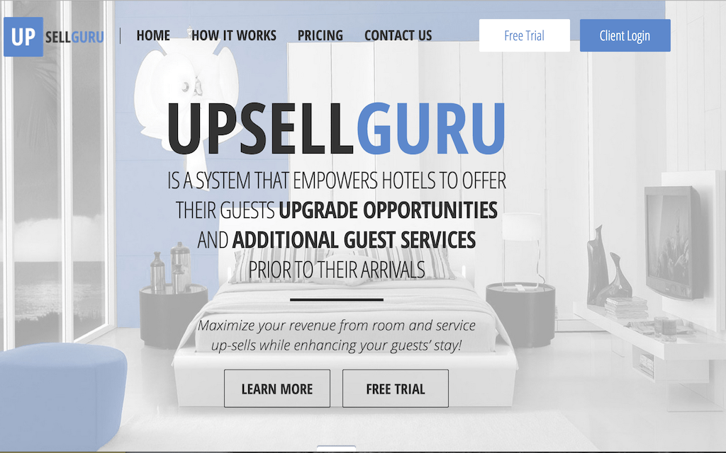 UpsellGuru lets guests bid for hotel room upgrades.