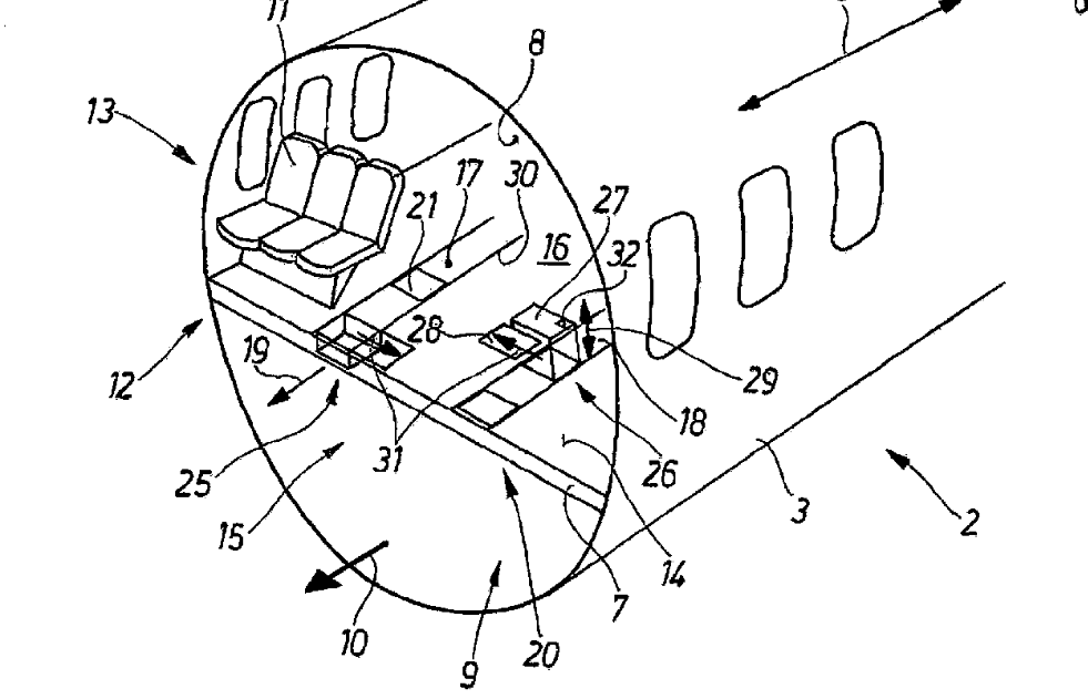 Patent for in-flight food distribution system. 