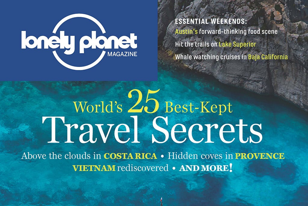 A mock-up of an issue of Lonely Planet magazine. 