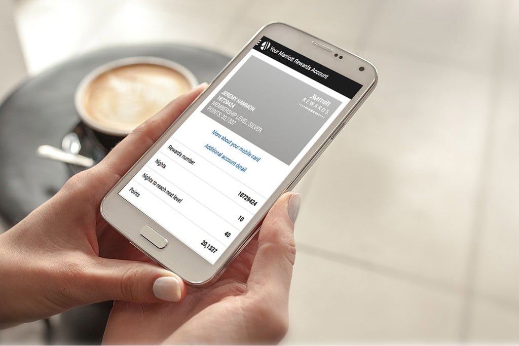 Marriott International's app for loyalty members. The hotel is adding branded experiences to its offers for members. 
