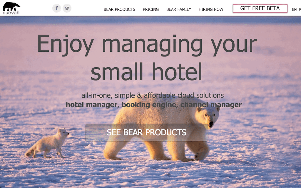 Nueva Hospitality is a management system for small hotels.