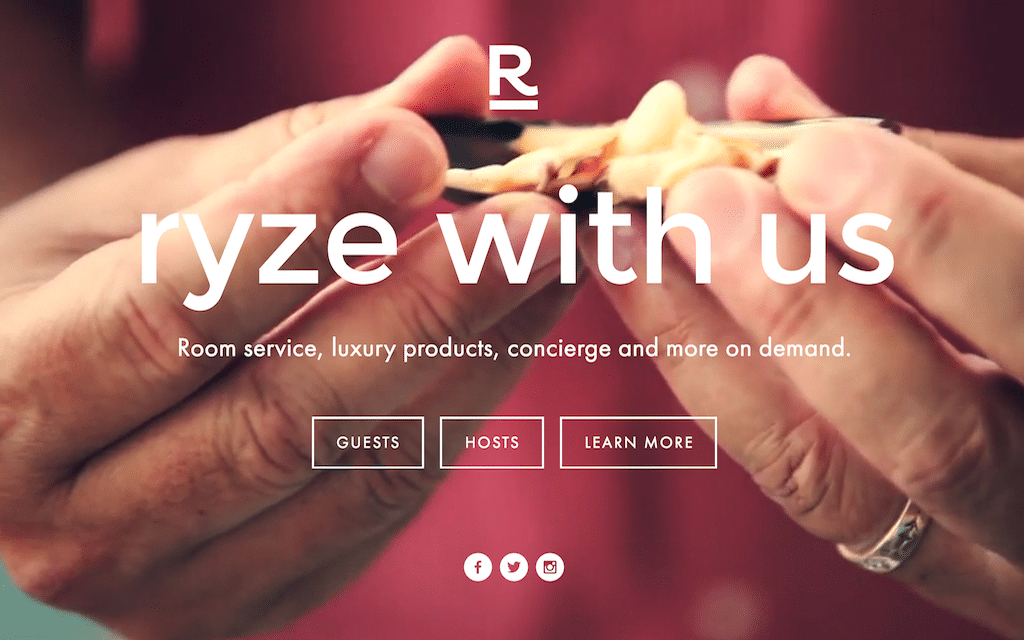 Ryze provides on-demand hospitality solutions for boutique hotels and vacation rental platforms.